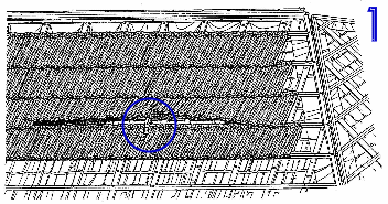 Drawing showing J Bracket inserted between tiles.
